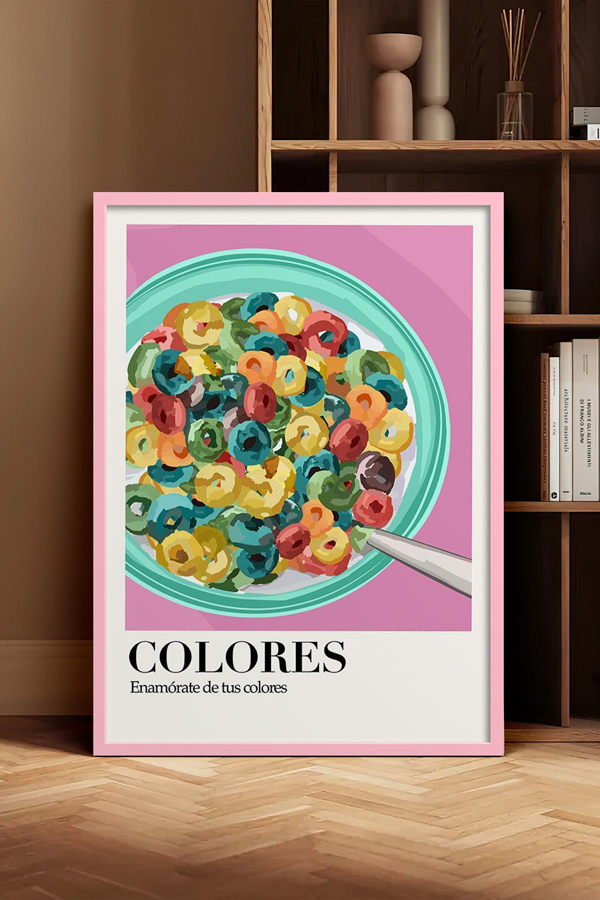 HOMEPACK Ahşap Çerçeveli Tablo Çerçeveli Poster Sanatsal Modern Duvar Dekoru TK-1000