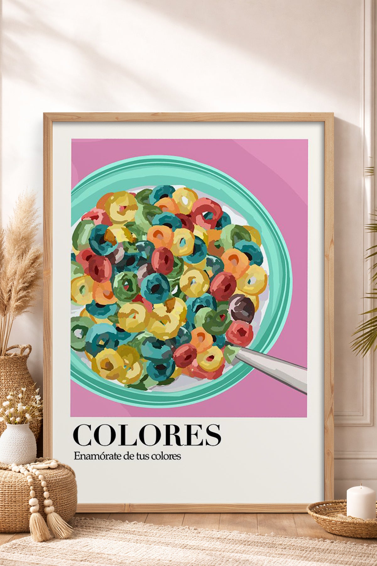 HOMEPACK Ahşap Çerçeveli Tablo Çerçeveli Poster Sanatsal Modern Duvar Dekoru TK-1000
