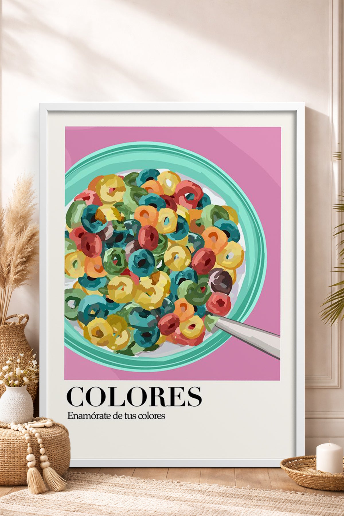 HOMEPACK Ahşap Çerçeveli Tablo Çerçeveli Poster Sanatsal Modern Duvar Dekoru TK-1000