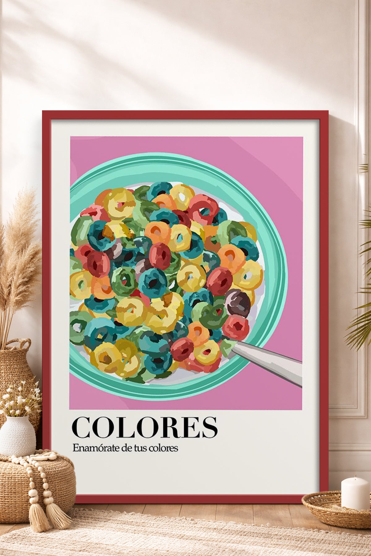 HOMEPACK Ahşap Çerçeveli Tablo Çerçeveli Poster Sanatsal Modern Duvar Dekoru TK-1000
