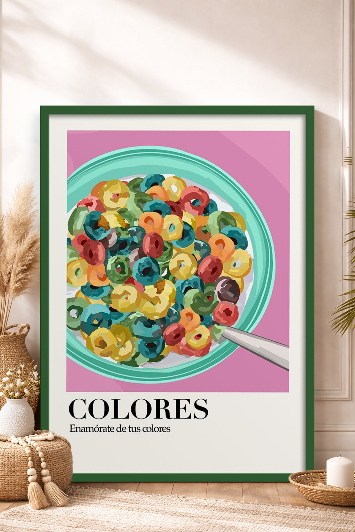 HOMEPACK Ahşap Çerçeveli Tablo Çerçeveli Poster Sanatsal Modern Duvar Dekoru TK-1000