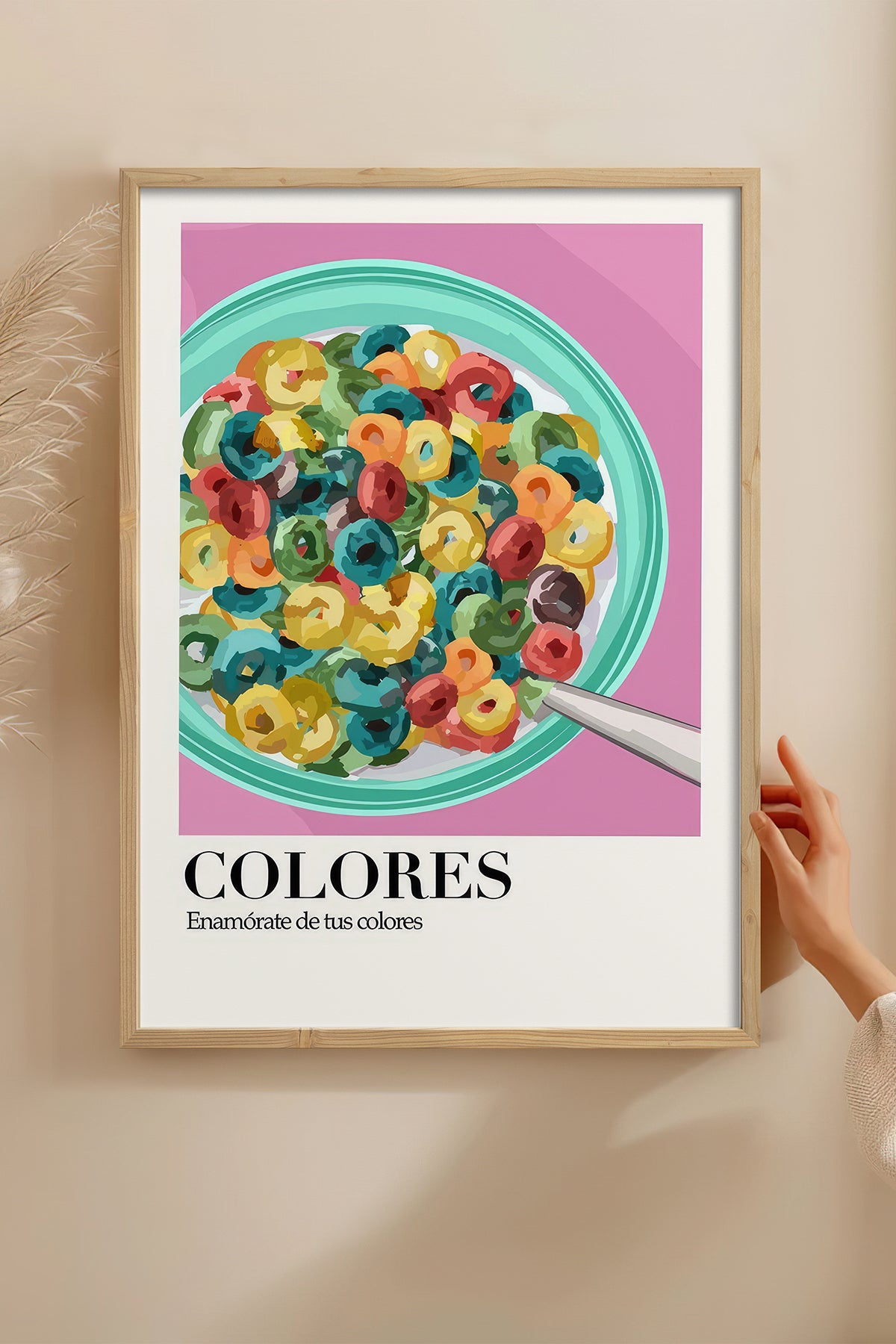 HOMEPACK Ahşap Çerçeveli Tablo Çerçeveli Poster Sanatsal Modern Duvar Dekoru TK-1000