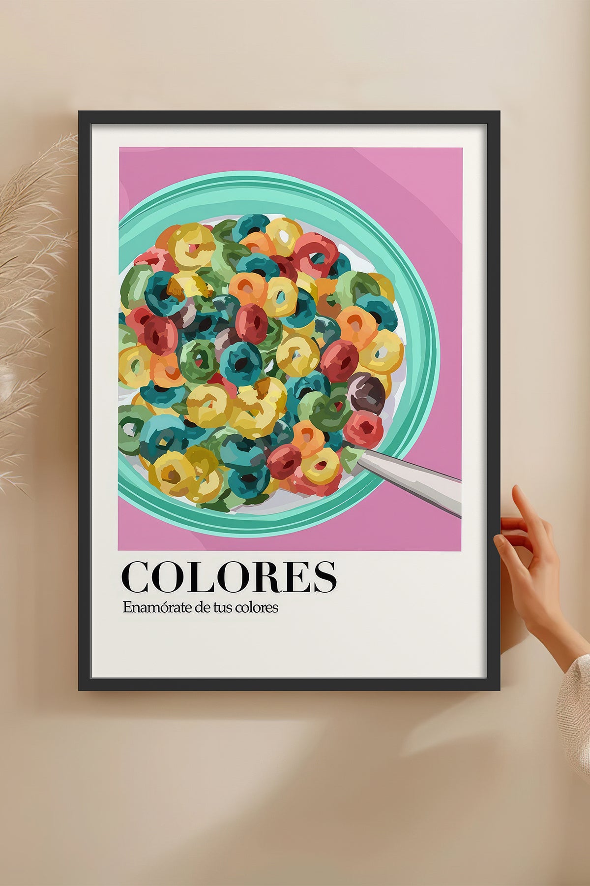 HOMEPACK Ahşap Çerçeveli Tablo Çerçeveli Poster Sanatsal Modern Duvar Dekoru TK-1000