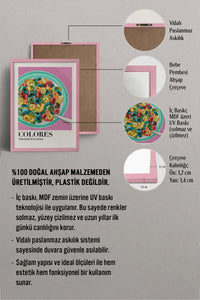 HOMEPACK Ahşap Çerçeveli Tablo Çerçeveli Poster Sanatsal Modern Duvar Dekoru TK-1000