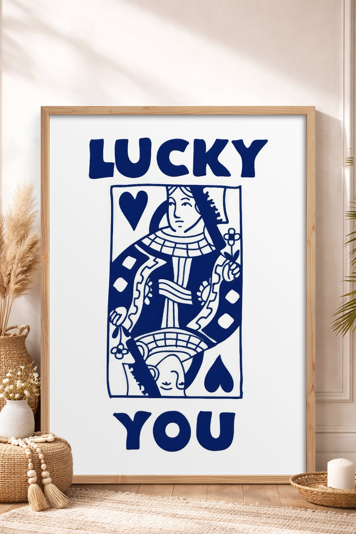 HOMEPACK Ahşap Çerçeveli Tablo Çerçeveli Poster Sanatsal Modern Duvar Dekoru TK-1001