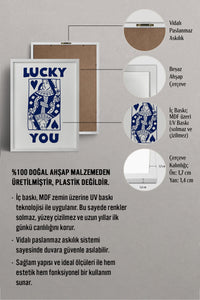HOMEPACK Ahşap Çerçeveli Tablo Çerçeveli Poster Sanatsal Modern Duvar Dekoru TK-1001