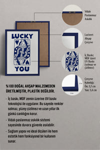 HOMEPACK Ahşap Çerçeveli Tablo Çerçeveli Poster Sanatsal Modern Duvar Dekoru TK-1001