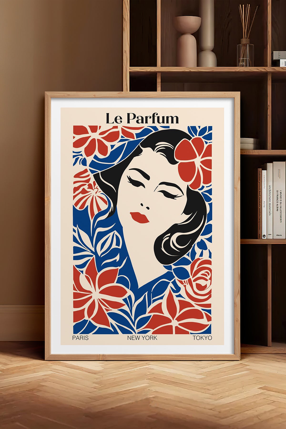 HOMEPACK Ahşap Çerçeveli Tablo Çerçeveli Poster Sanatsal Modern Duvar Dekoru TK-1002