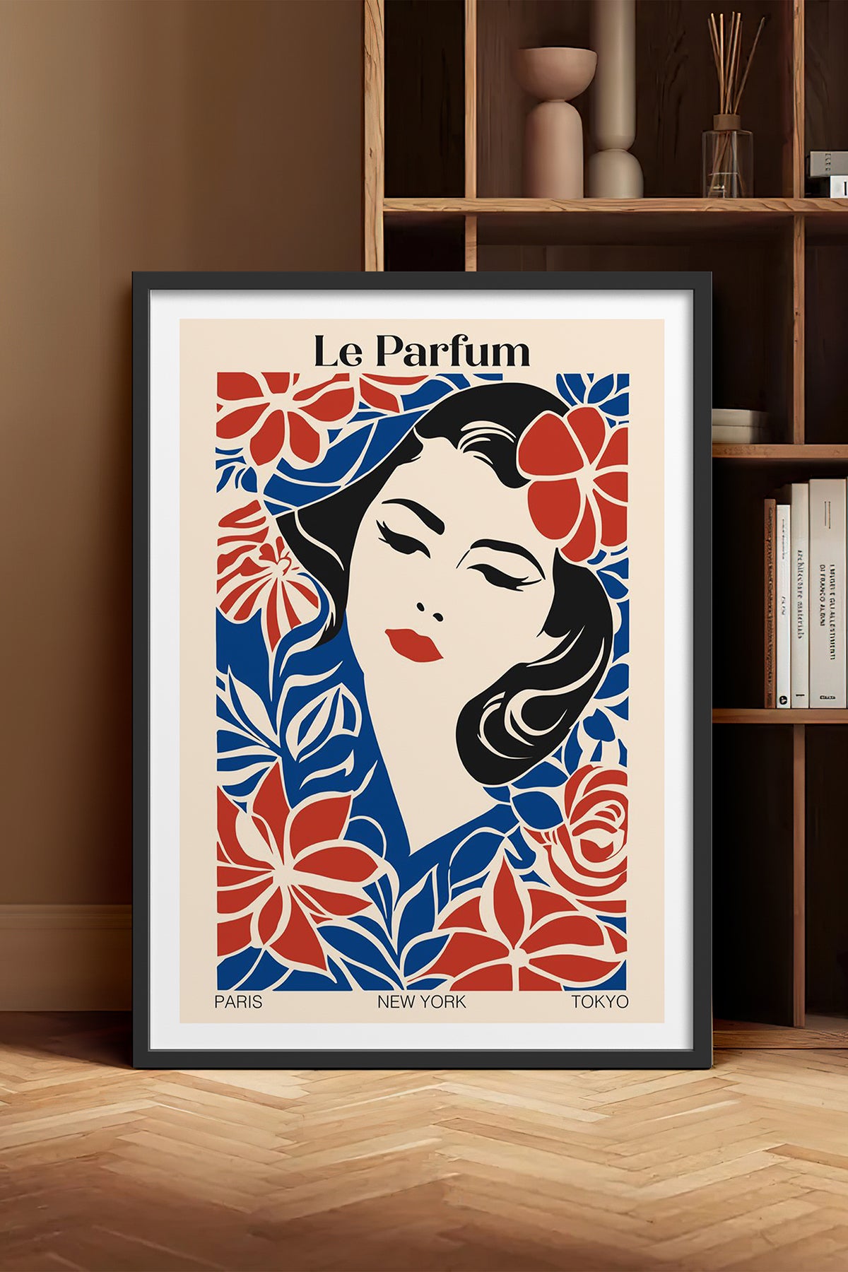 HOMEPACK Ahşap Çerçeveli Tablo Çerçeveli Poster Sanatsal Modern Duvar Dekoru TK-1002