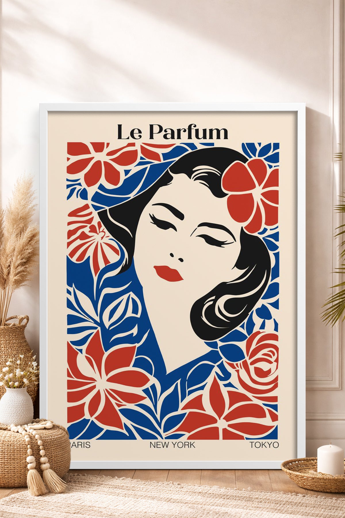HOMEPACK Ahşap Çerçeveli Tablo Çerçeveli Poster Sanatsal Modern Duvar Dekoru TK-1002