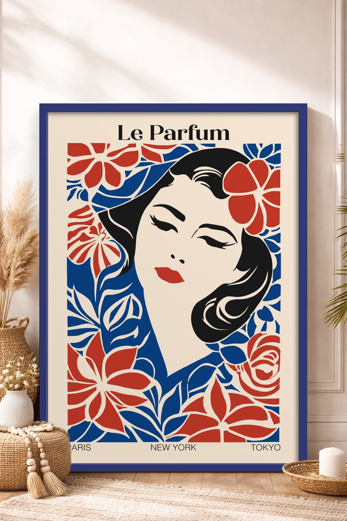 HOMEPACK Ahşap Çerçeveli Tablo Çerçeveli Poster Sanatsal Modern Duvar Dekoru TK-1002