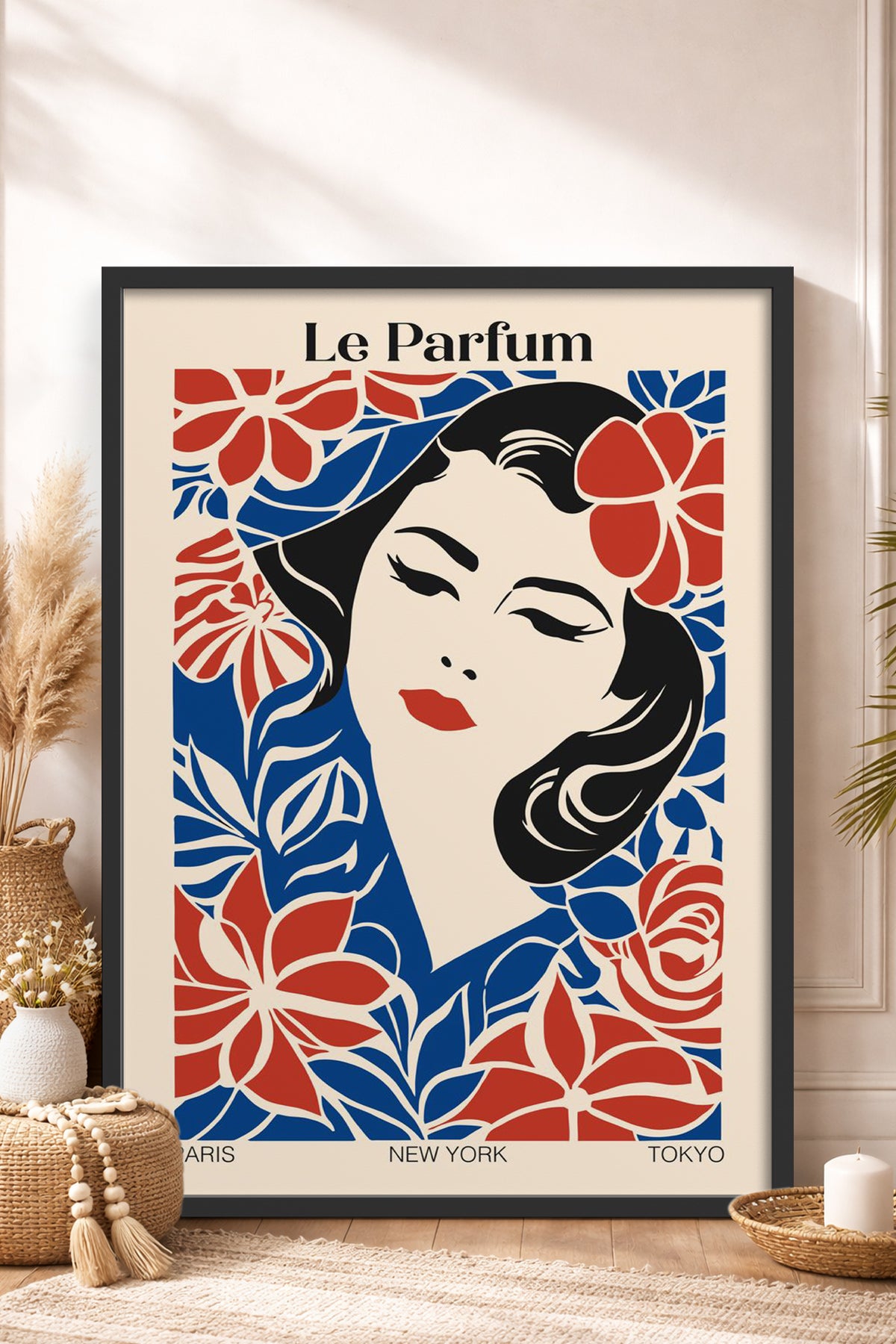 HOMEPACK Ahşap Çerçeveli Tablo Çerçeveli Poster Sanatsal Modern Duvar Dekoru TK-1002