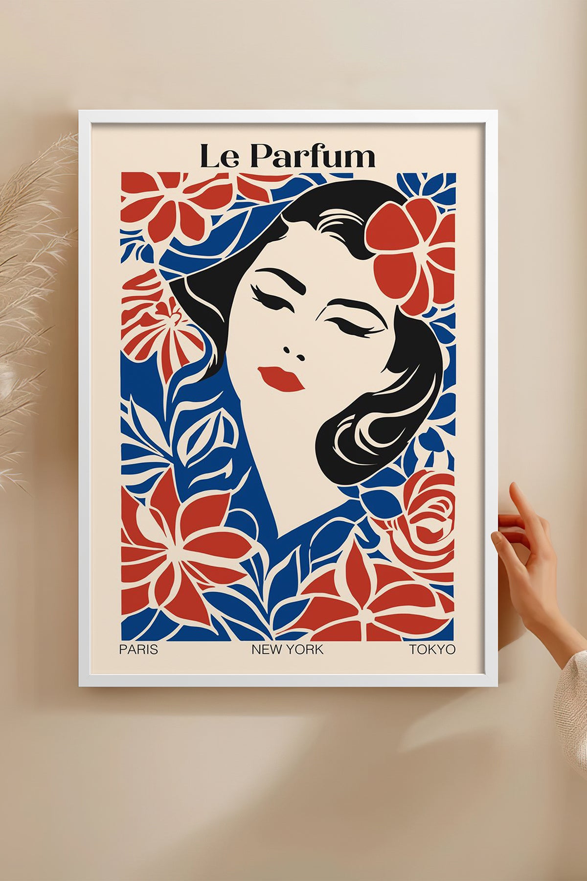 HOMEPACK Ahşap Çerçeveli Tablo Çerçeveli Poster Sanatsal Modern Duvar Dekoru TK-1002