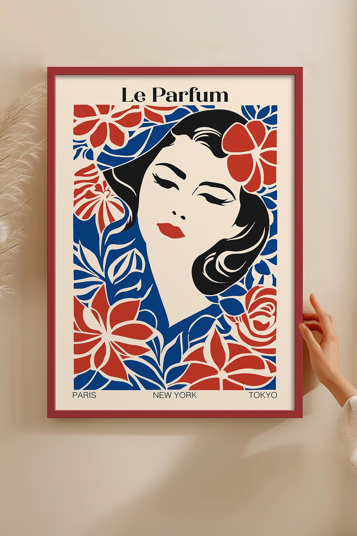 HOMEPACK Ahşap Çerçeveli Tablo Çerçeveli Poster Sanatsal Modern Duvar Dekoru TK-1002