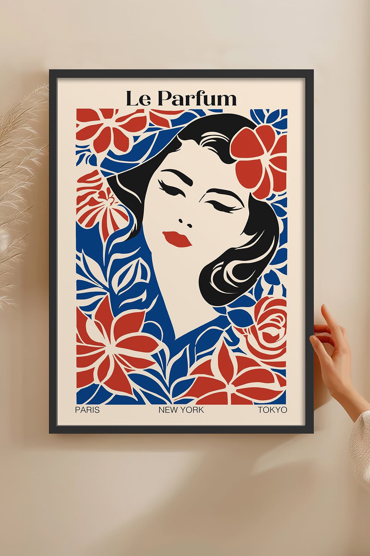HOMEPACK Ahşap Çerçeveli Tablo Çerçeveli Poster Sanatsal Modern Duvar Dekoru TK-1002