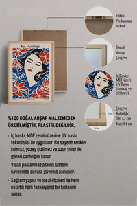 HOMEPACK Ahşap Çerçeveli Tablo Çerçeveli Poster Sanatsal Modern Duvar Dekoru TK-1002