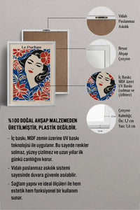 HOMEPACK Ahşap Çerçeveli Tablo Çerçeveli Poster Sanatsal Modern Duvar Dekoru TK-1002