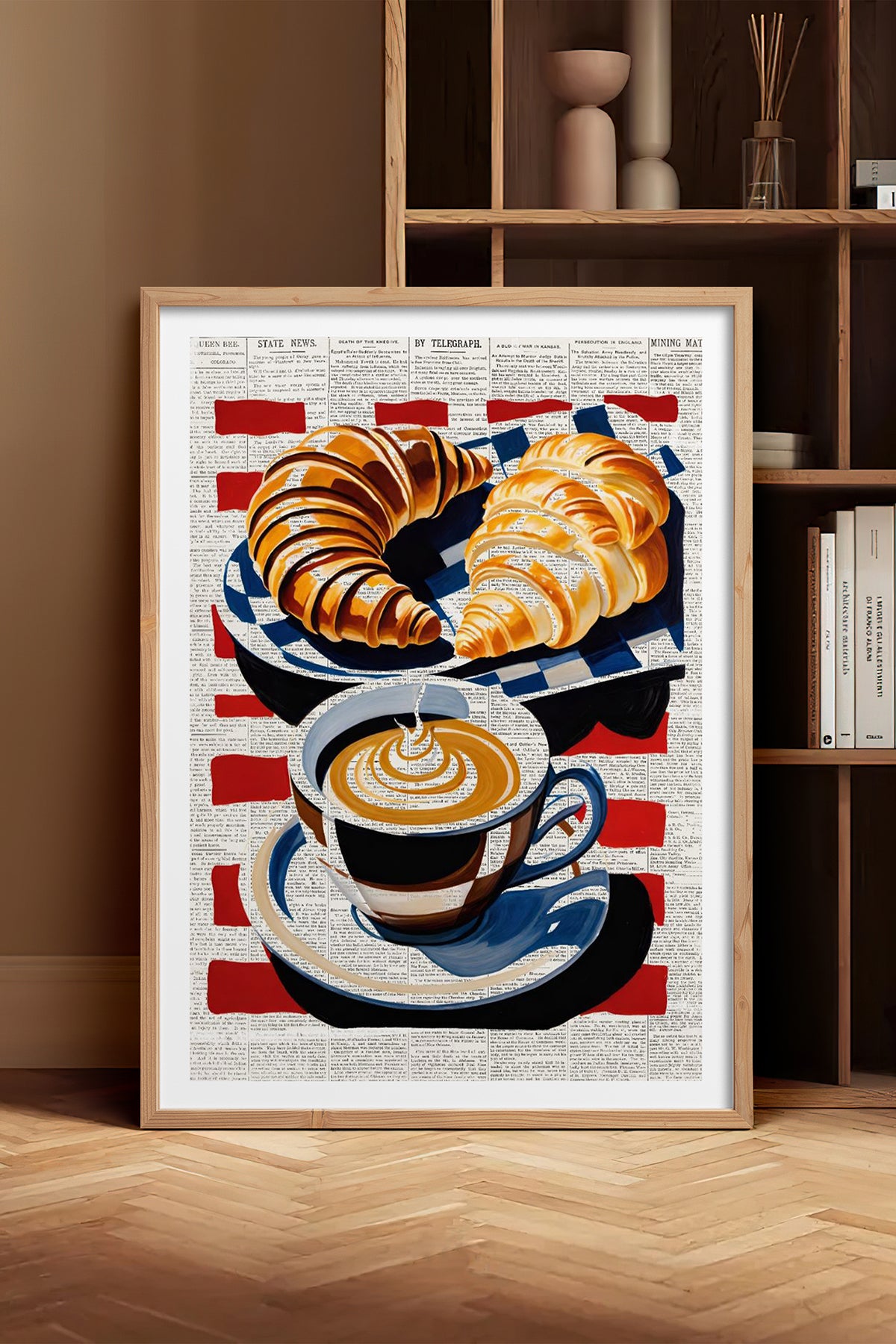 HOMEPACK Ahşap Çerçeveli Tablo Çerçeveli Poster Sanatsal Modern Duvar Dekoru TK-1004