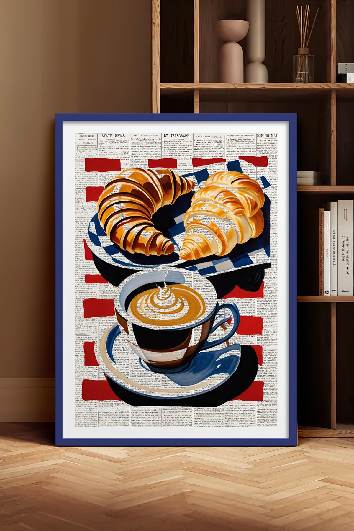 HOMEPACK Ahşap Çerçeveli Tablo Çerçeveli Poster Sanatsal Modern Duvar Dekoru TK-1004