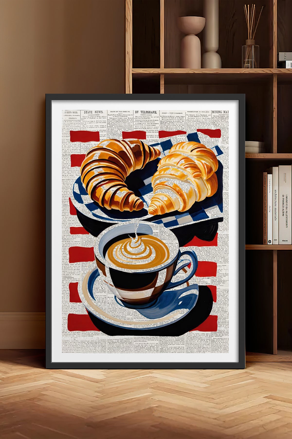 HOMEPACK Ahşap Çerçeveli Tablo Çerçeveli Poster Sanatsal Modern Duvar Dekoru TK-1004