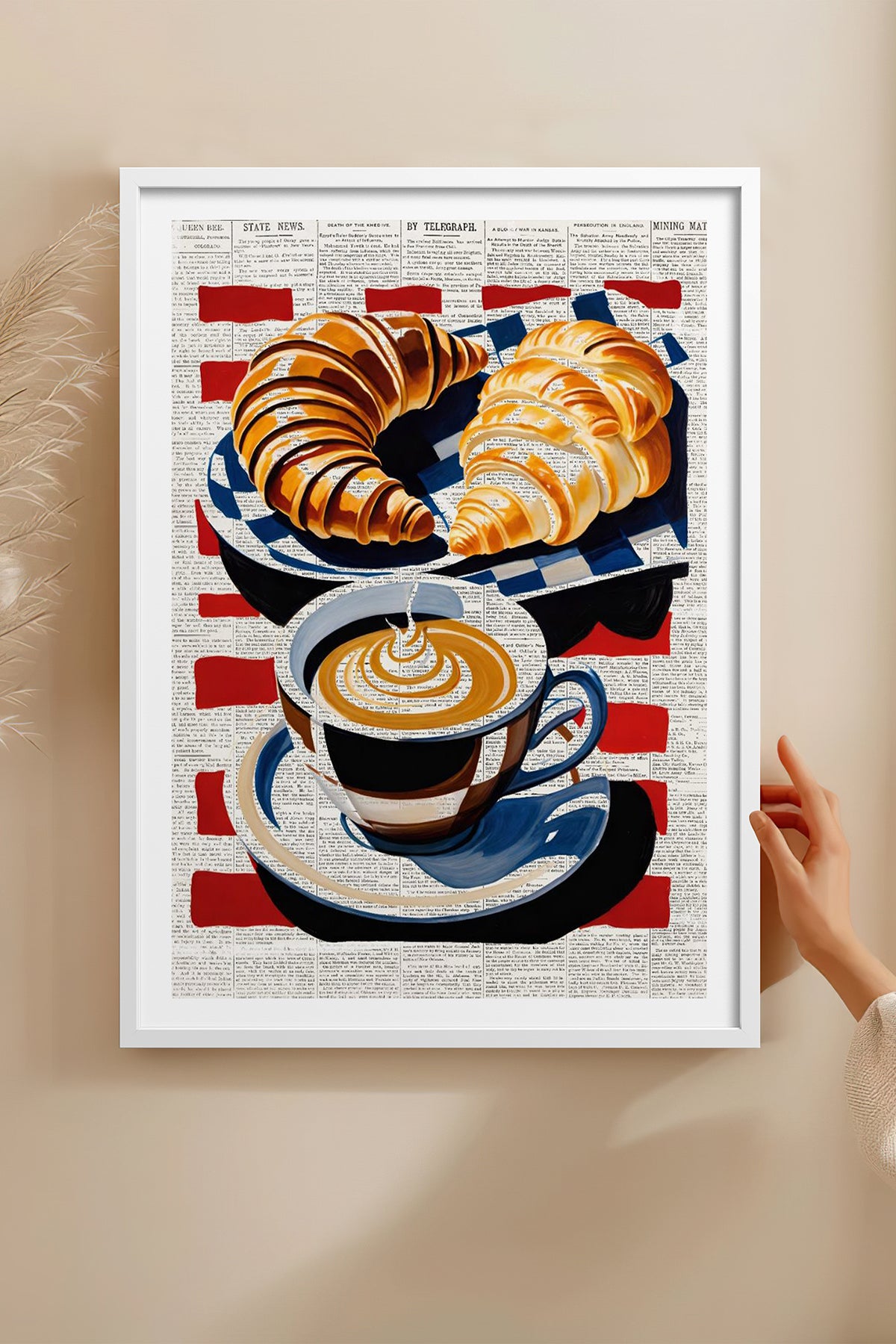 HOMEPACK Ahşap Çerçeveli Tablo Çerçeveli Poster Sanatsal Modern Duvar Dekoru TK-1004