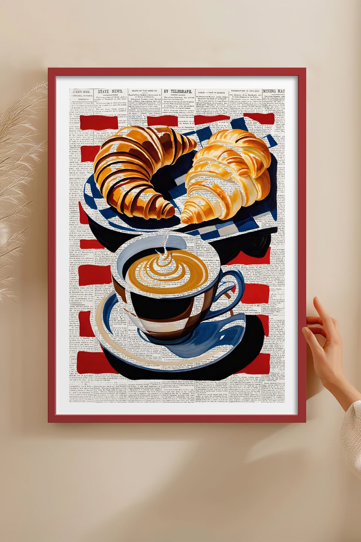 HOMEPACK Ahşap Çerçeveli Tablo Çerçeveli Poster Sanatsal Modern Duvar Dekoru TK-1004