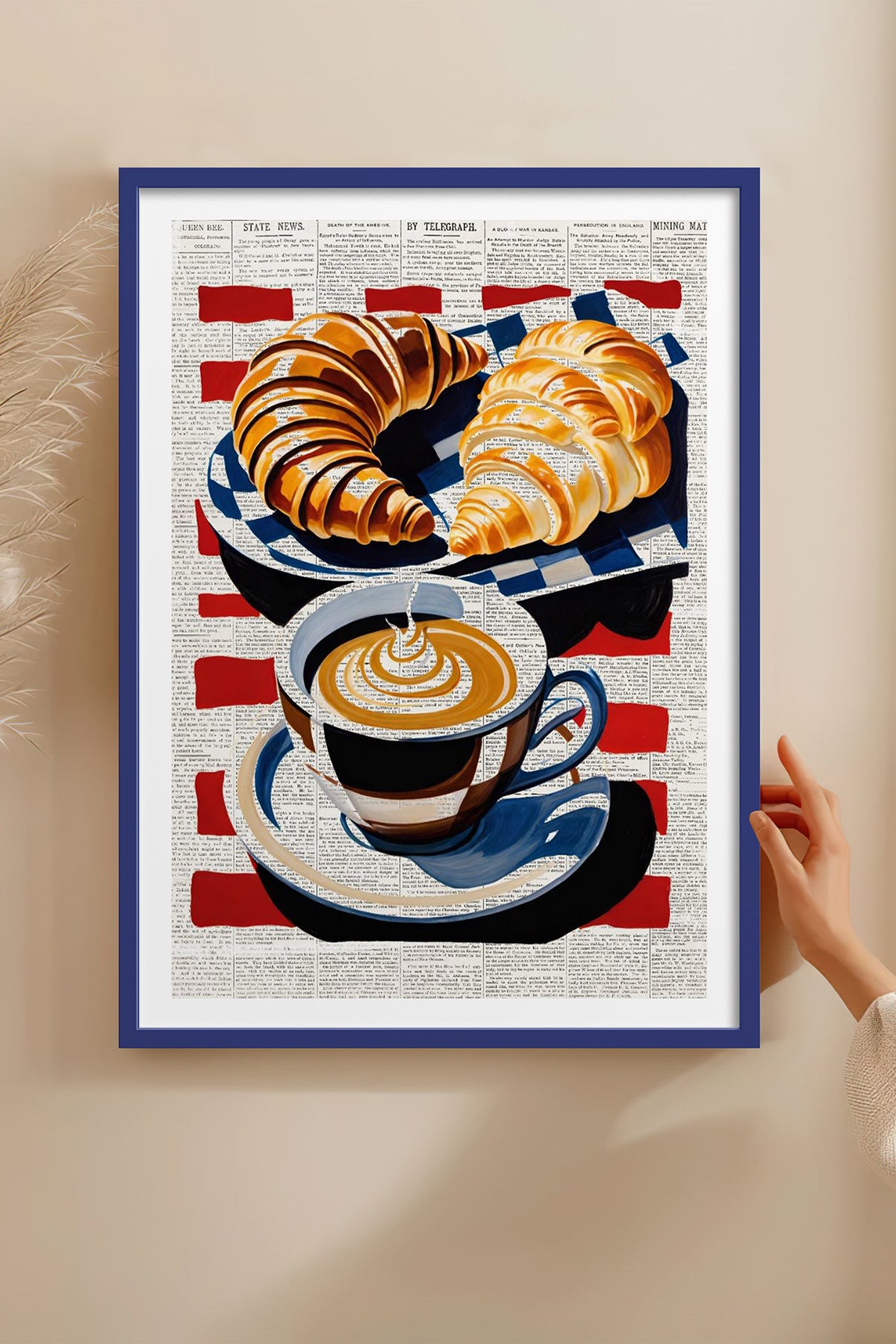 HOMEPACK Ahşap Çerçeveli Tablo Çerçeveli Poster Sanatsal Modern Duvar Dekoru TK-1004