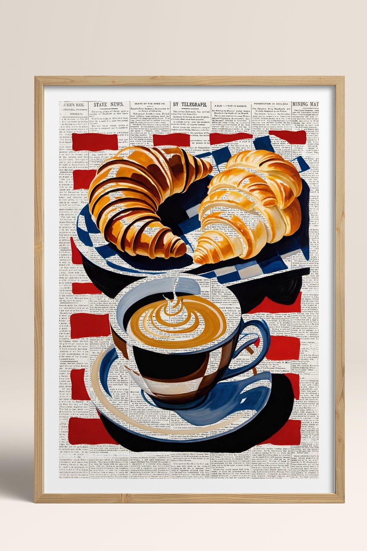 HOMEPACK Ahşap Çerçeveli Tablo Çerçeveli Poster Sanatsal Modern Duvar Dekoru TK-1004