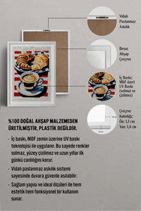 HOMEPACK Ahşap Çerçeveli Tablo Çerçeveli Poster Sanatsal Modern Duvar Dekoru TK-1004