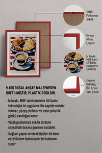 HOMEPACK Ahşap Çerçeveli Tablo Çerçeveli Poster Sanatsal Modern Duvar Dekoru TK-1004
