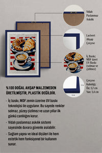 HOMEPACK Ahşap Çerçeveli Tablo Çerçeveli Poster Sanatsal Modern Duvar Dekoru TK-1004
