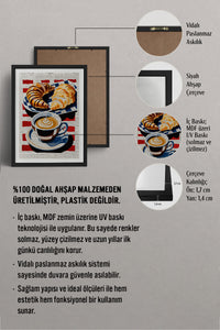 HOMEPACK Ahşap Çerçeveli Tablo Çerçeveli Poster Sanatsal Modern Duvar Dekoru TK-1004