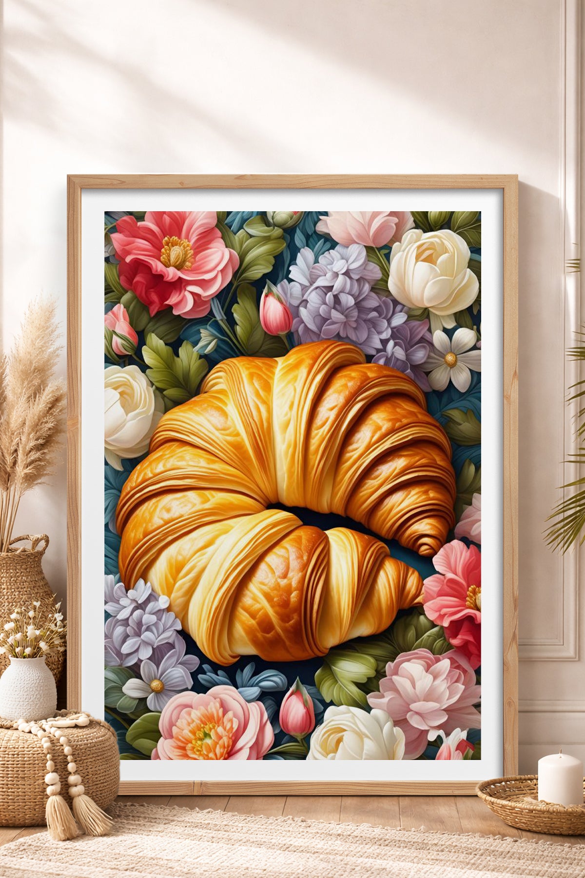 HOMEPACK Ahşap Çerçeveli Tablo Çerçeveli Poster Sanatsal Modern Duvar Dekoru TK-1005