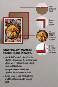 HOMEPACK Ahşap Çerçeveli Tablo Çerçeveli Poster Sanatsal Modern Duvar Dekoru TK-1005