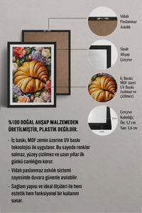 HOMEPACK Ahşap Çerçeveli Tablo Çerçeveli Poster Sanatsal Modern Duvar Dekoru TK-1005