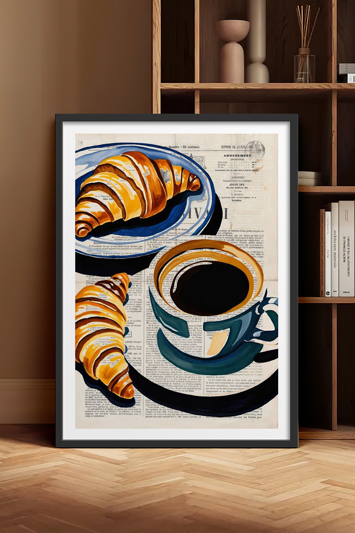 HOMEPACK Ahşap Çerçeveli Tablo Çerçeveli Poster Sanatsal Modern Duvar Dekoru TK-1006