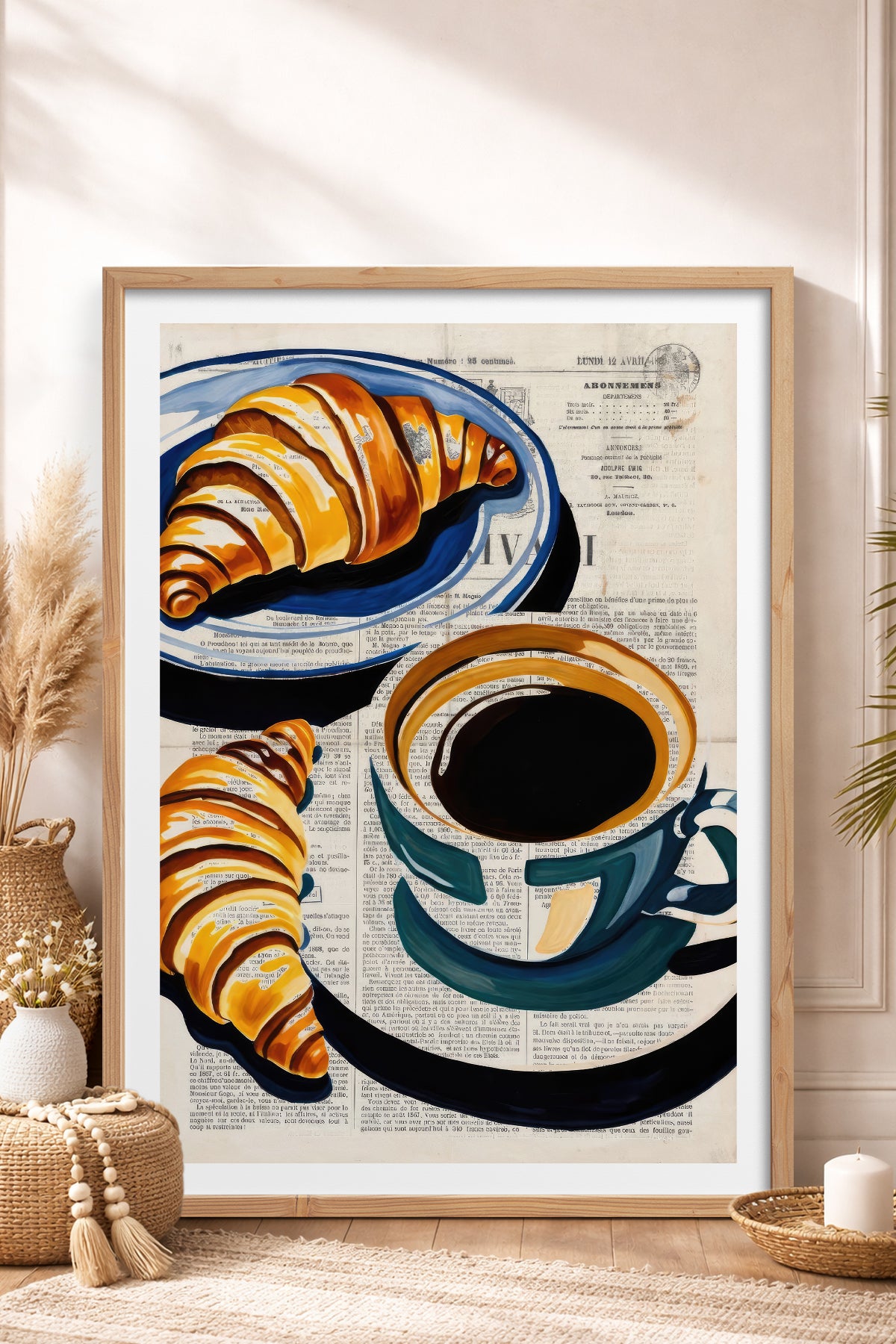 HOMEPACK Ahşap Çerçeveli Tablo Çerçeveli Poster Sanatsal Modern Duvar Dekoru TK-1006