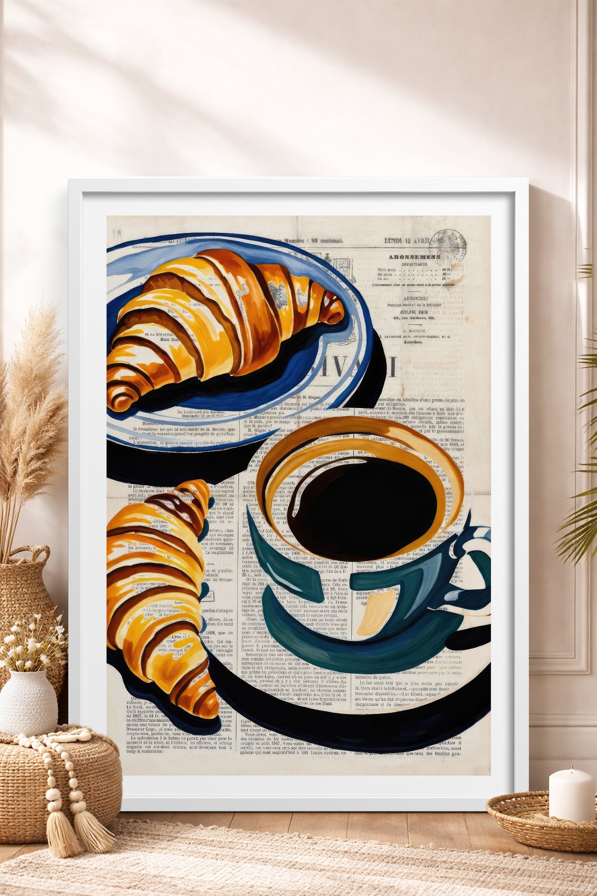 HOMEPACK Ahşap Çerçeveli Tablo Çerçeveli Poster Sanatsal Modern Duvar Dekoru TK-1006