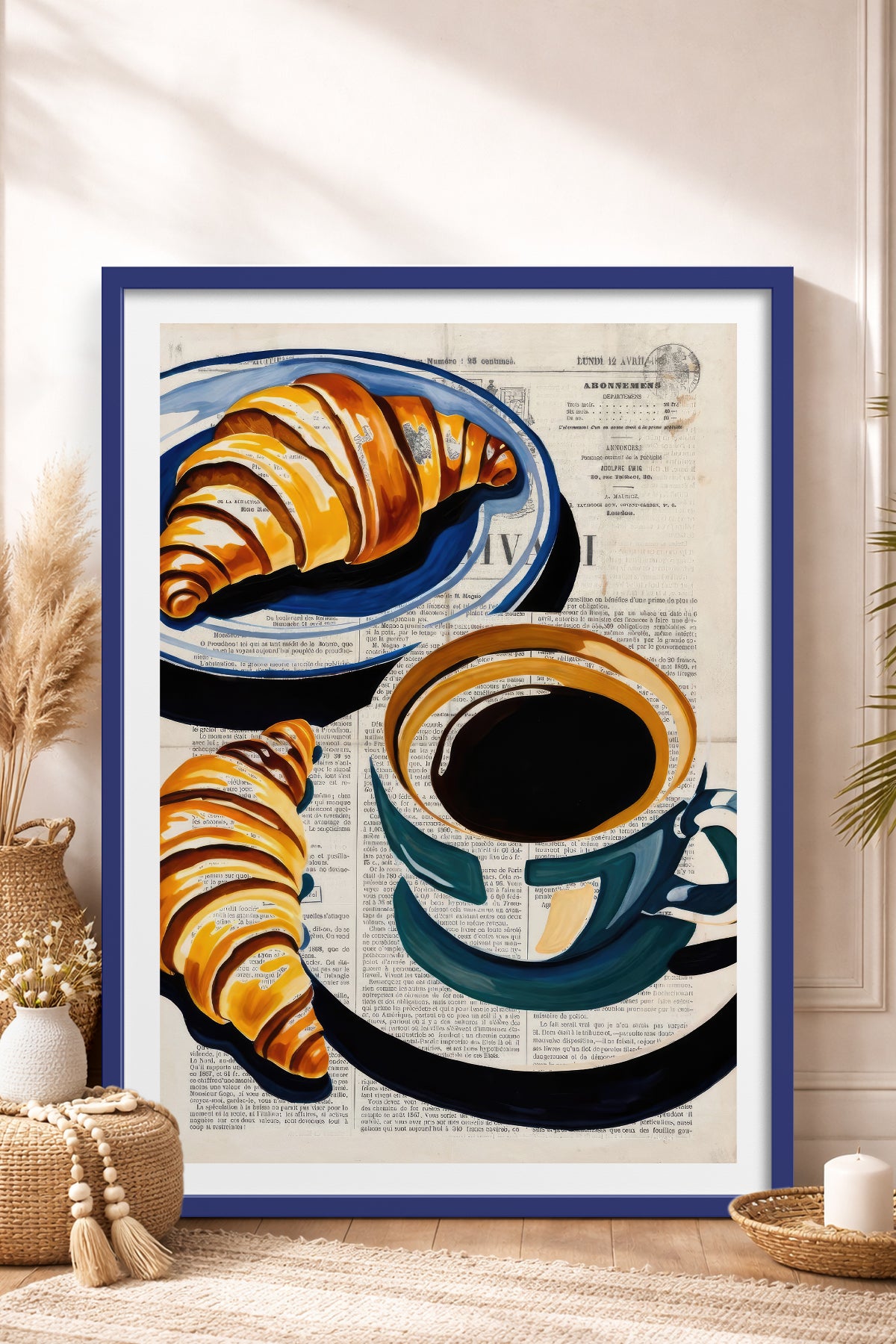 HOMEPACK Ahşap Çerçeveli Tablo Çerçeveli Poster Sanatsal Modern Duvar Dekoru TK-1006