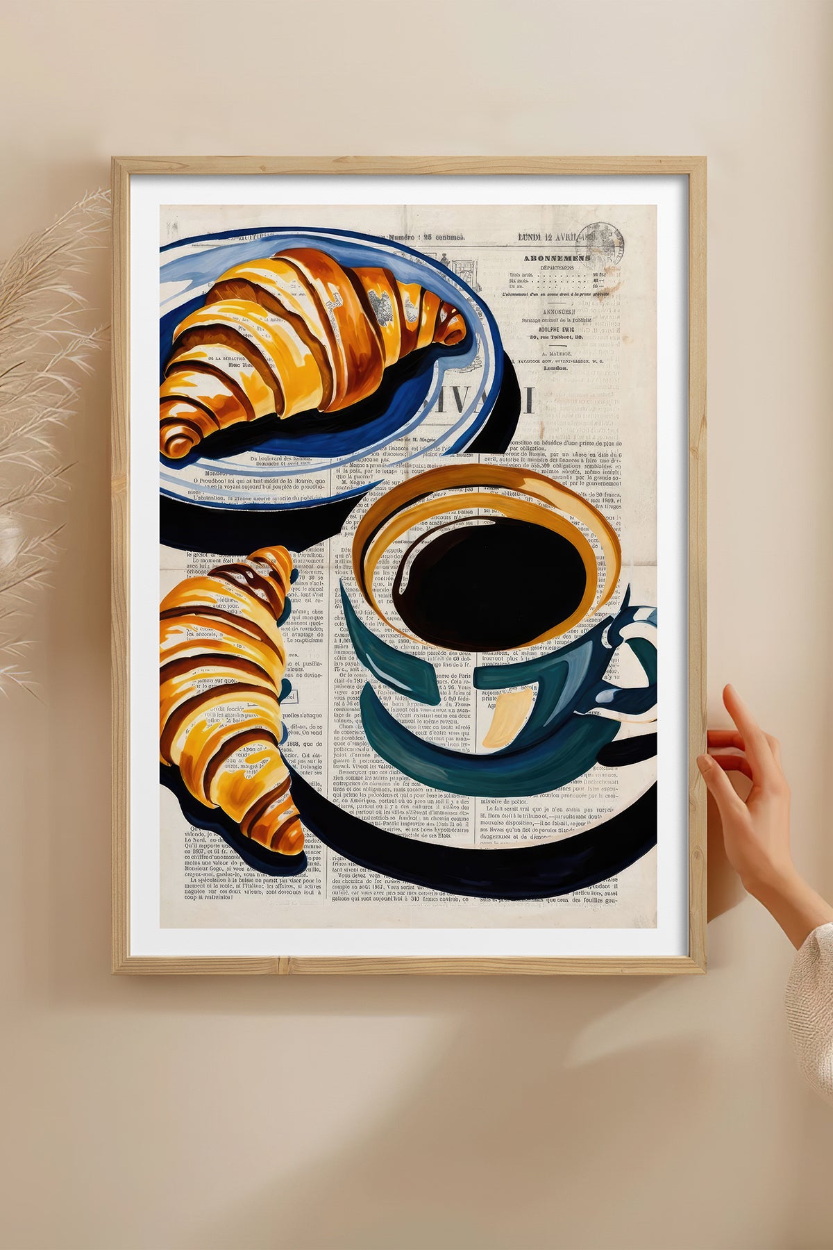 HOMEPACK Ahşap Çerçeveli Tablo Çerçeveli Poster Sanatsal Modern Duvar Dekoru TK-1006