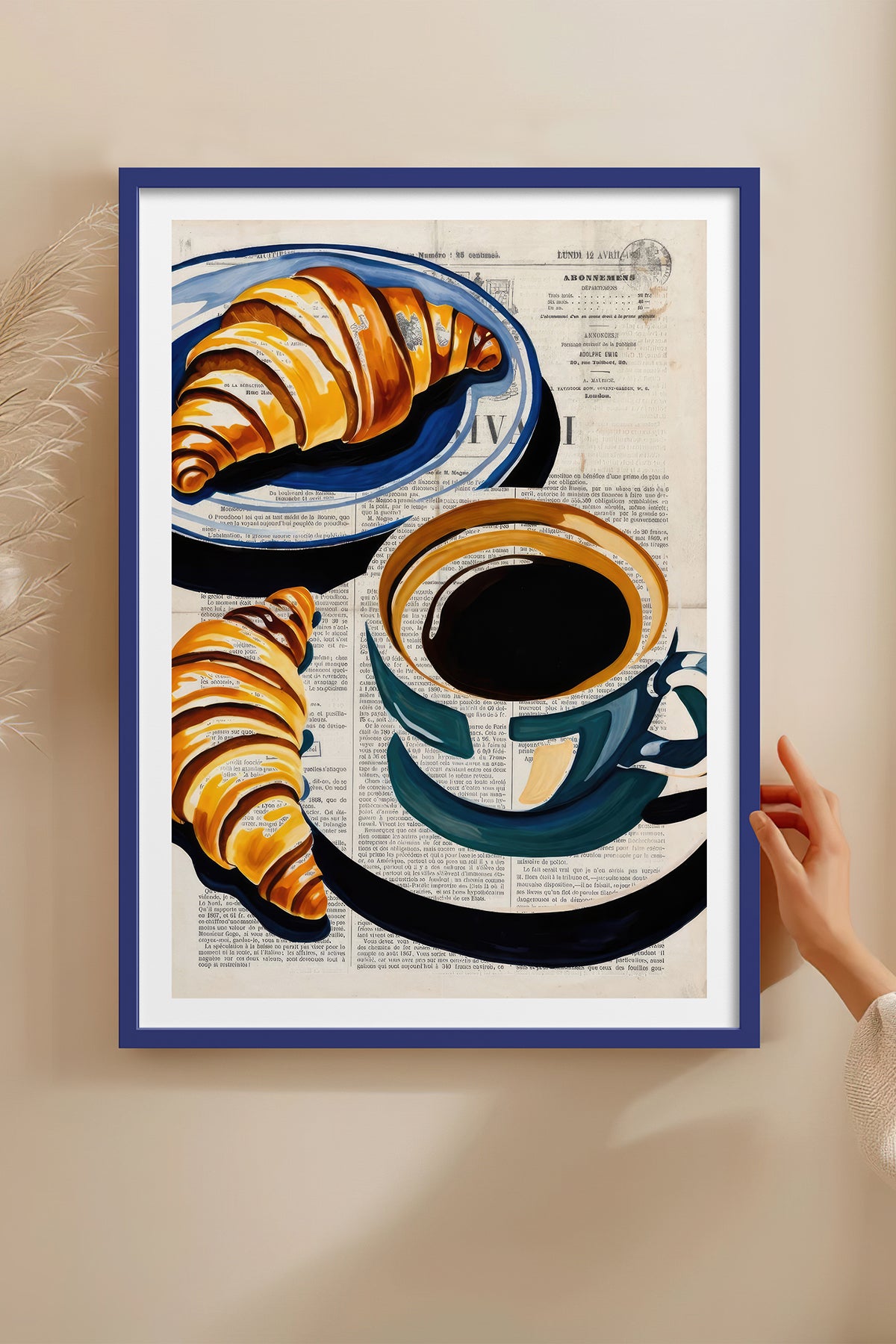 HOMEPACK Ahşap Çerçeveli Tablo Çerçeveli Poster Sanatsal Modern Duvar Dekoru TK-1006