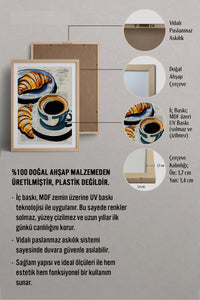 HOMEPACK Ahşap Çerçeveli Tablo Çerçeveli Poster Sanatsal Modern Duvar Dekoru TK-1006