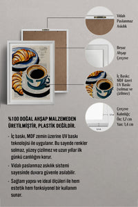 HOMEPACK Ahşap Çerçeveli Tablo Çerçeveli Poster Sanatsal Modern Duvar Dekoru TK-1006