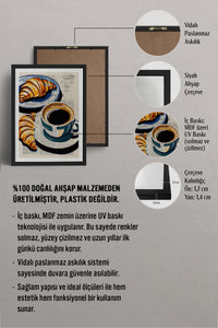 HOMEPACK Ahşap Çerçeveli Tablo Çerçeveli Poster Sanatsal Modern Duvar Dekoru TK-1006