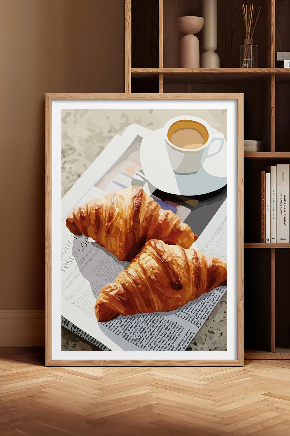 HOMEPACK Ahşap Çerçeveli Tablo Çerçeveli Poster Sanatsal Modern Duvar Dekoru TK-1007