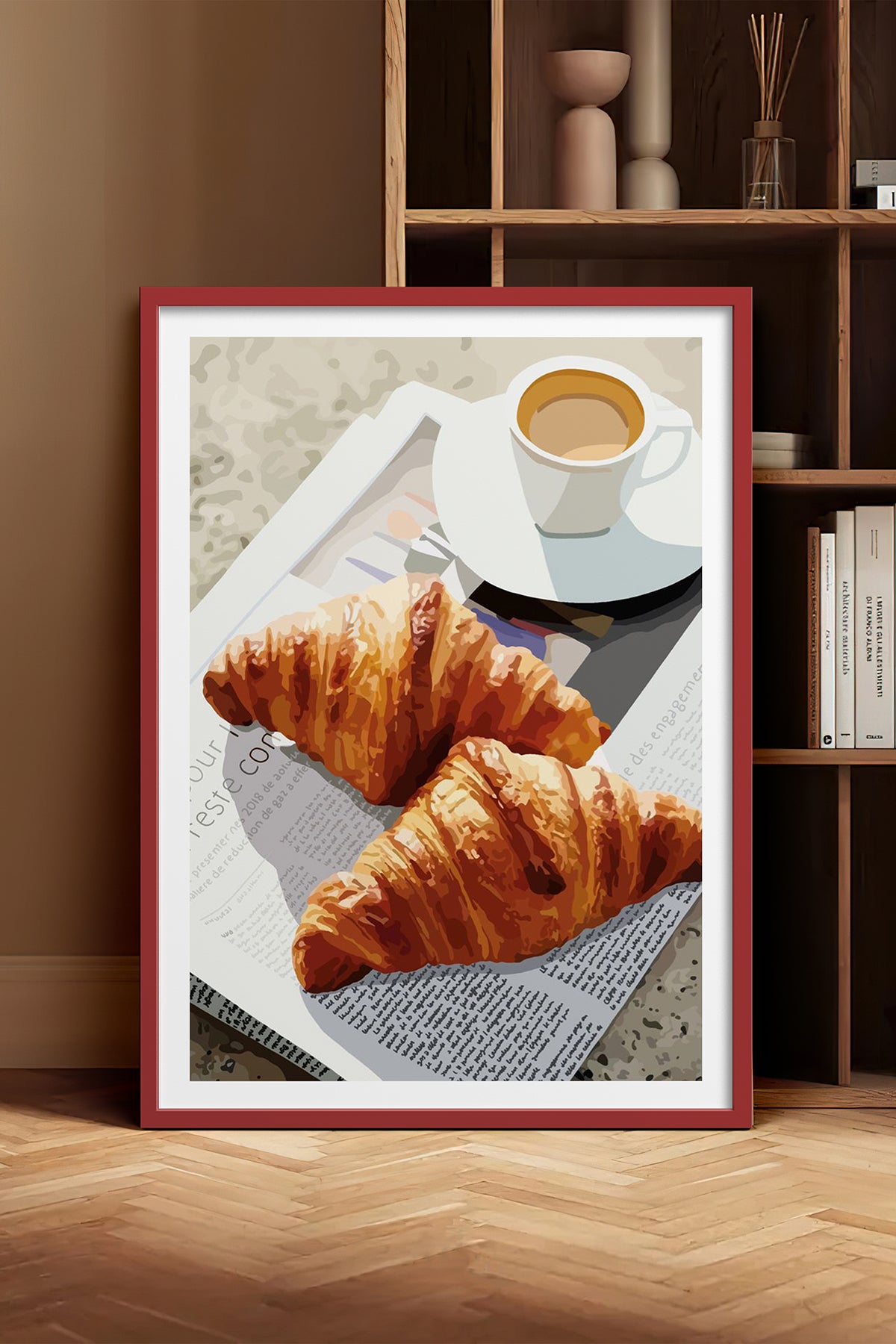 HOMEPACK Ahşap Çerçeveli Tablo Çerçeveli Poster Sanatsal Modern Duvar Dekoru TK-1007