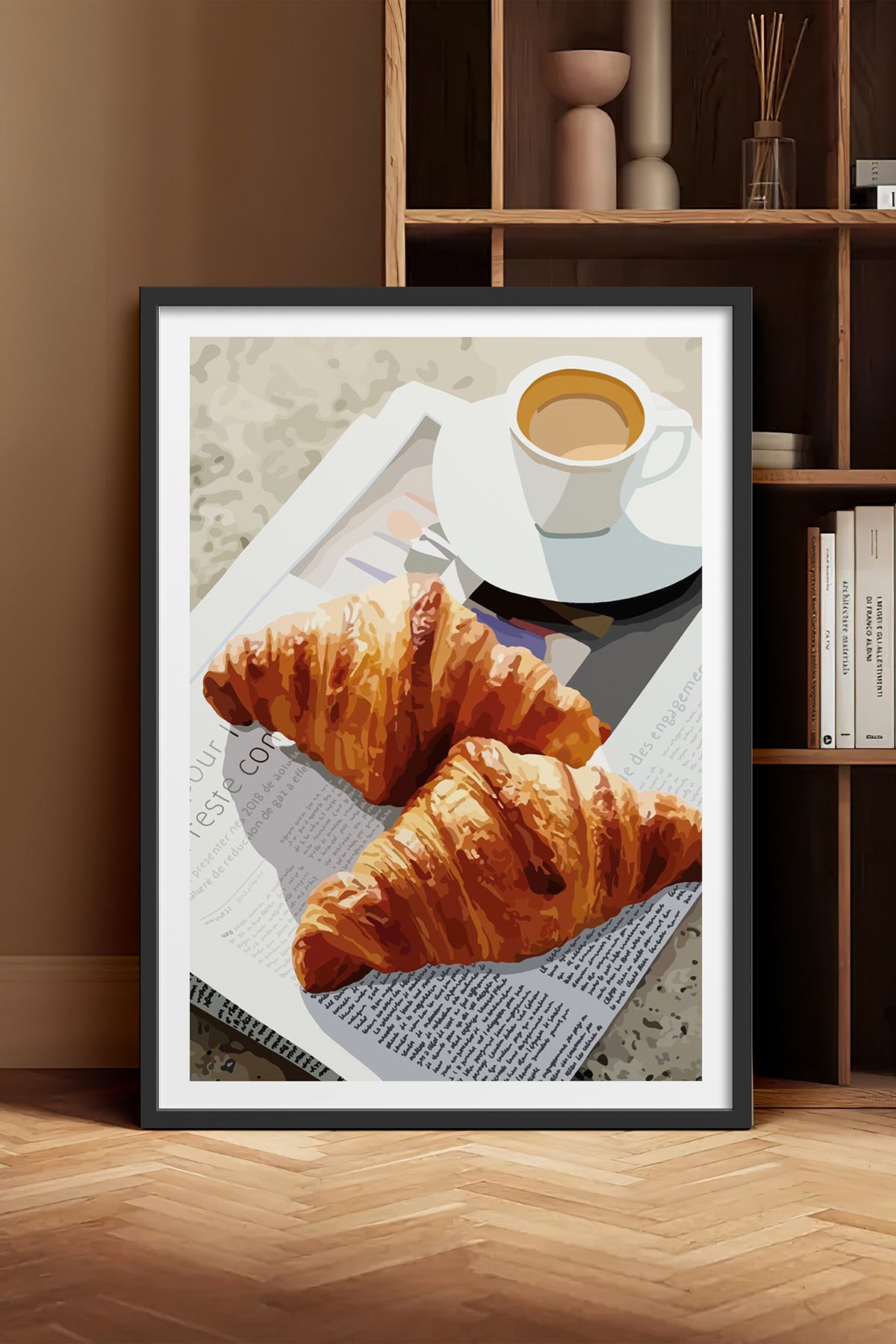 HOMEPACK Ahşap Çerçeveli Tablo Çerçeveli Poster Sanatsal Modern Duvar Dekoru TK-1007