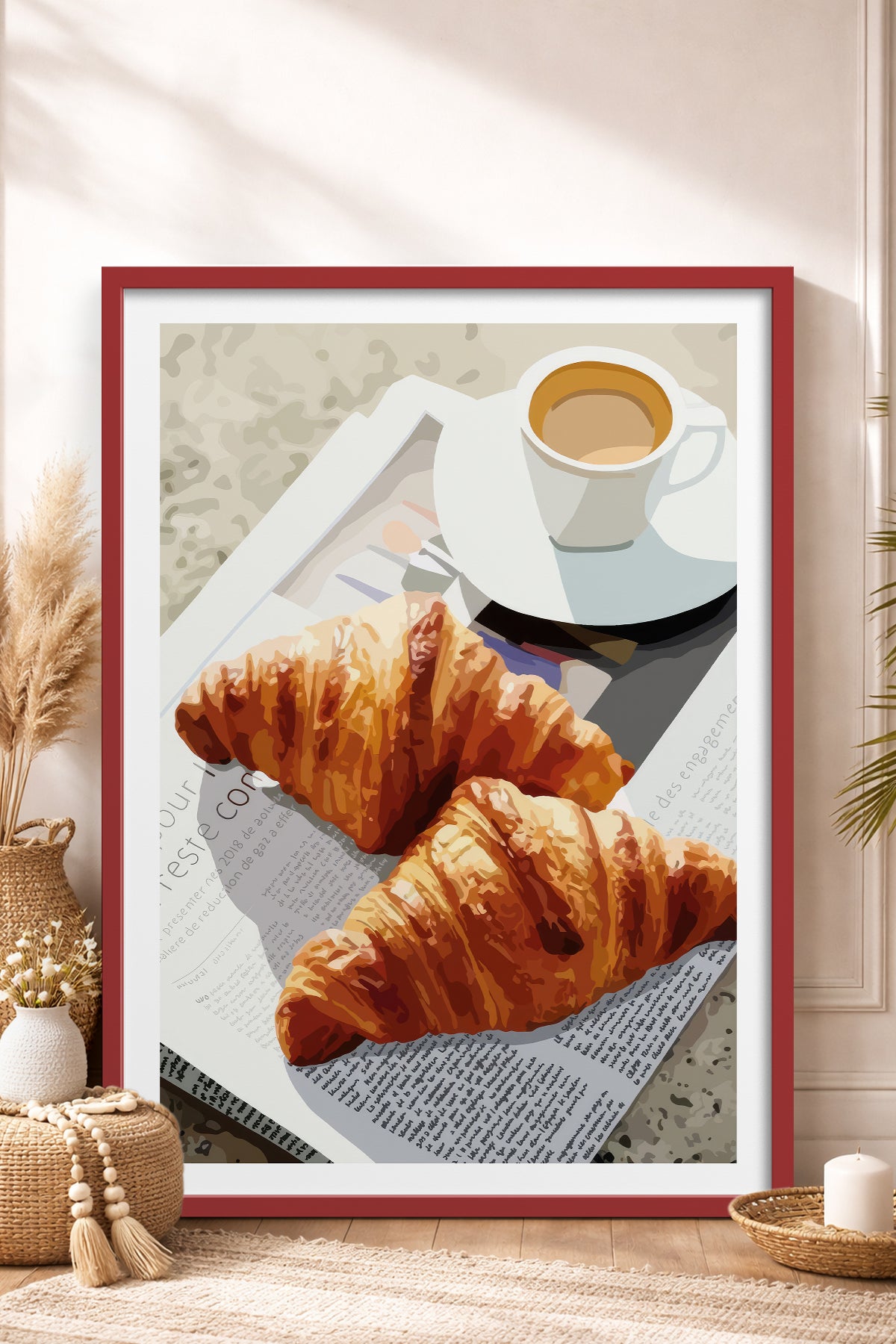 HOMEPACK Ahşap Çerçeveli Tablo Çerçeveli Poster Sanatsal Modern Duvar Dekoru TK-1007