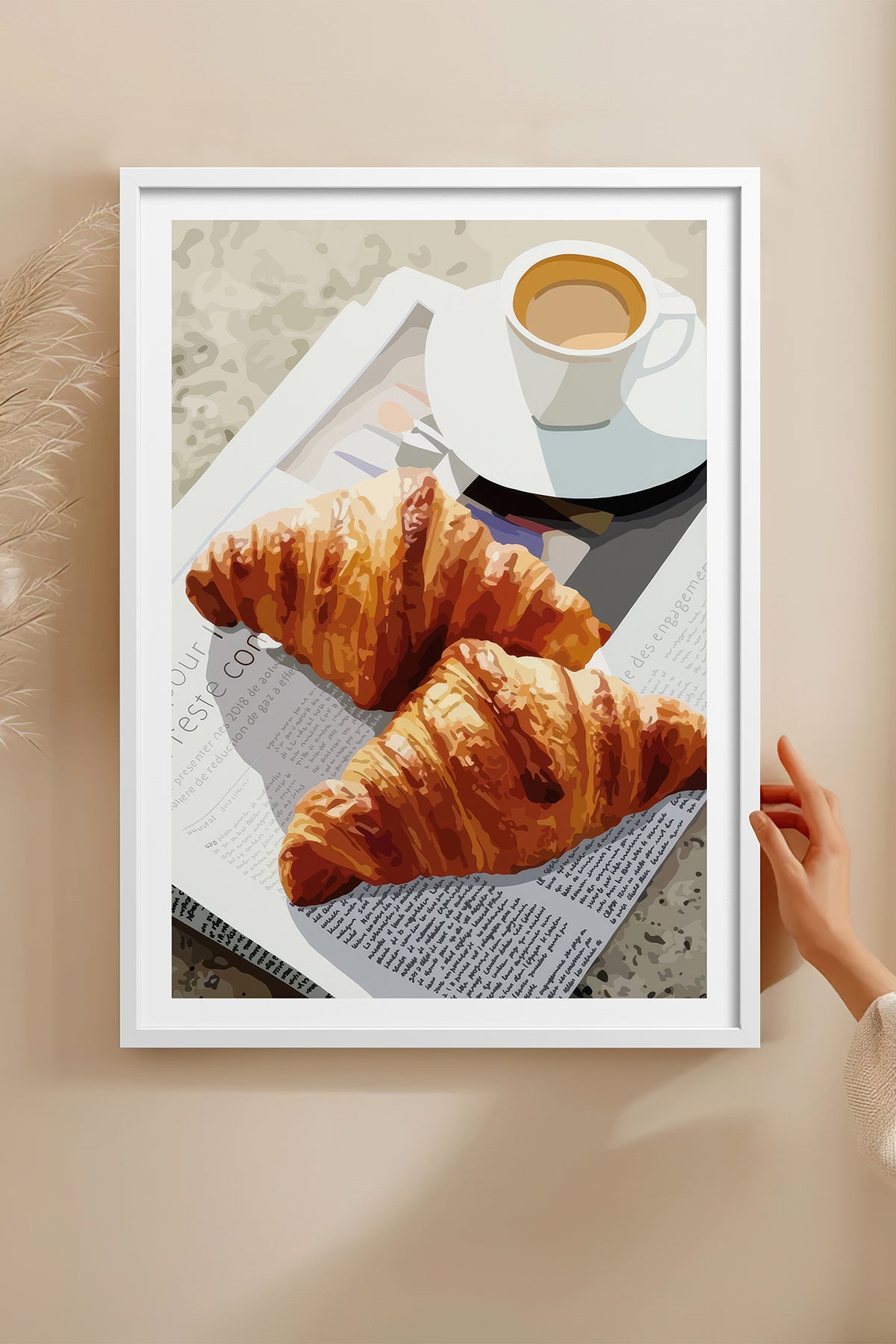 HOMEPACK Ahşap Çerçeveli Tablo Çerçeveli Poster Sanatsal Modern Duvar Dekoru TK-1007