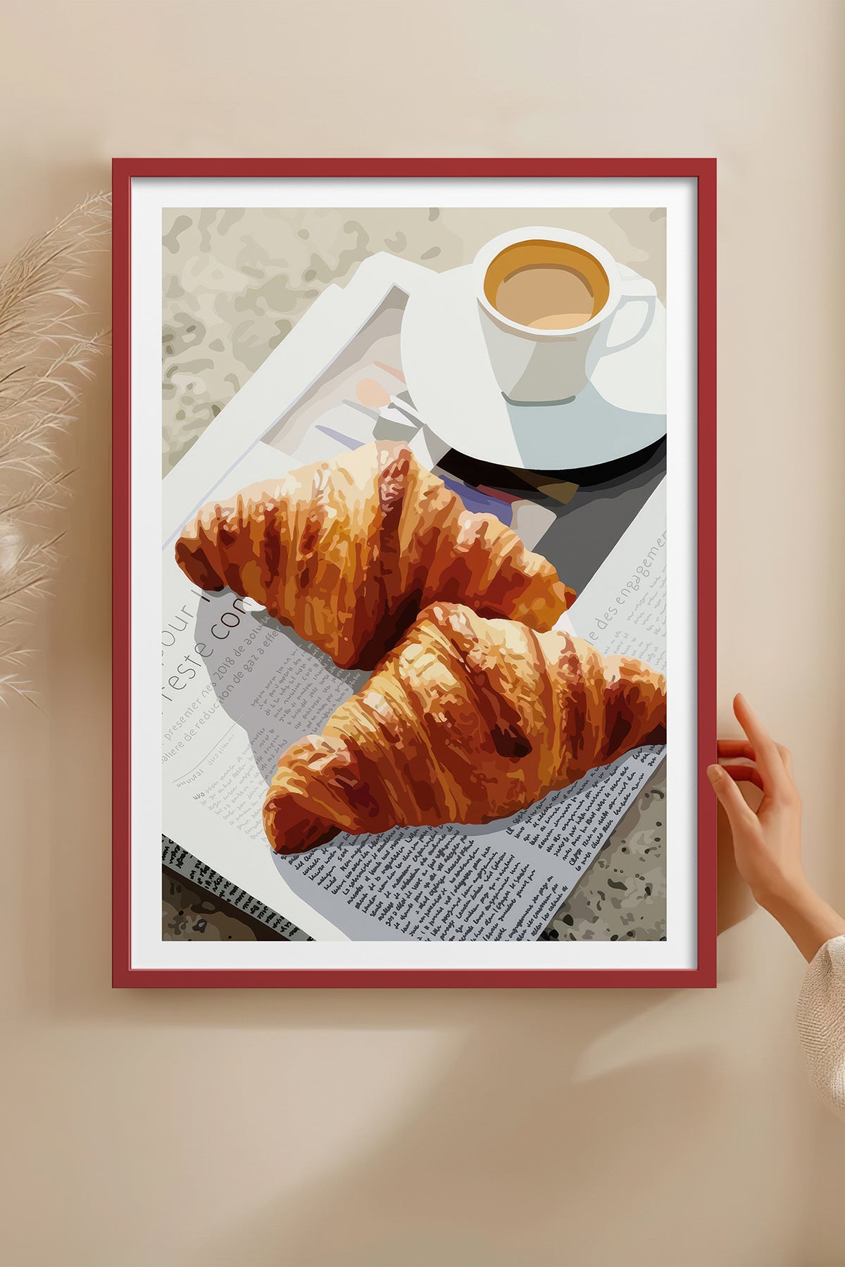 HOMEPACK Ahşap Çerçeveli Tablo Çerçeveli Poster Sanatsal Modern Duvar Dekoru TK-1007